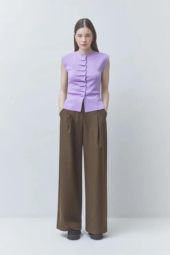 Sun1219 Purple Sleeveless Sweater