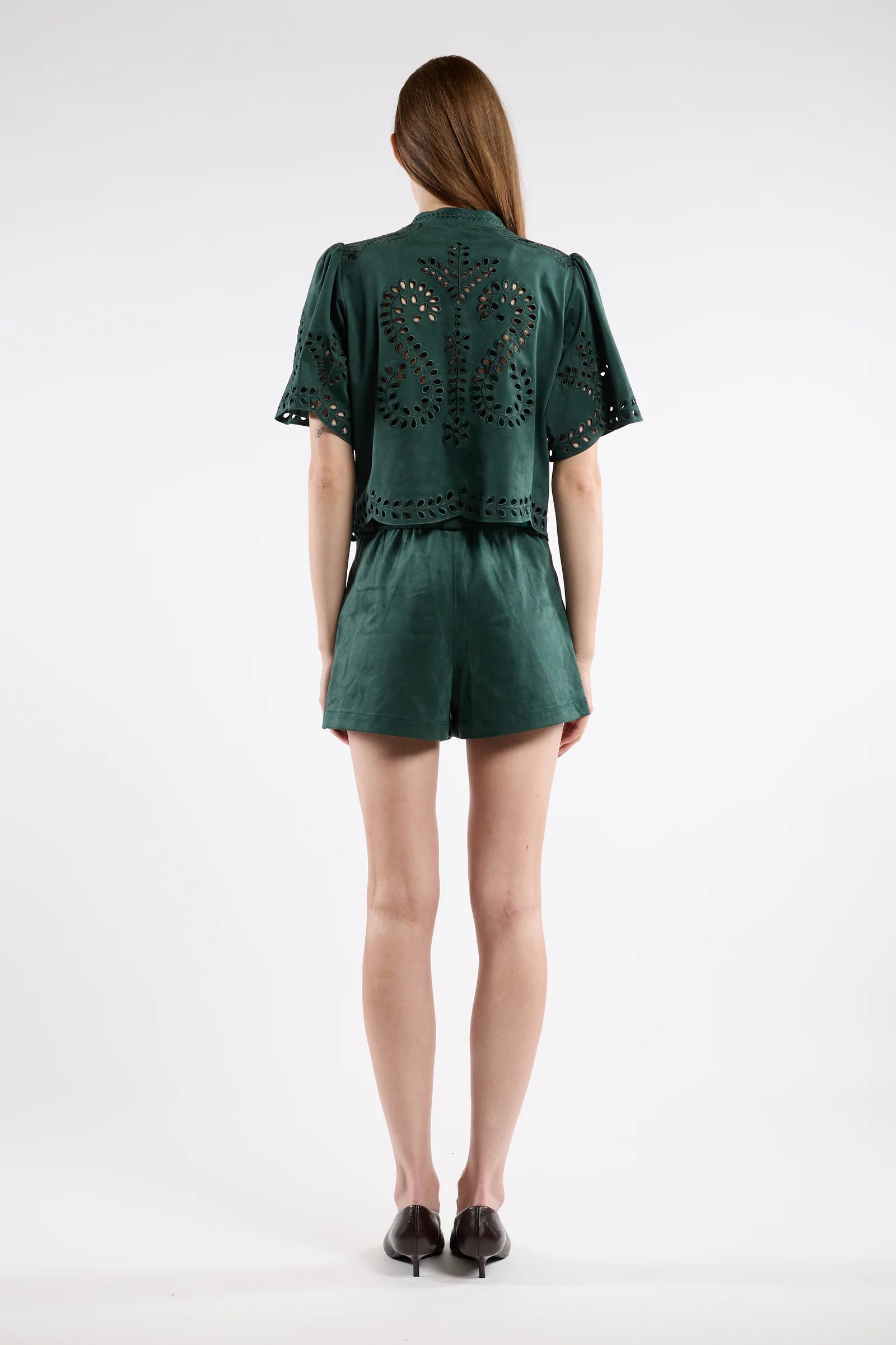 Chc11 Forest Belted Shorts