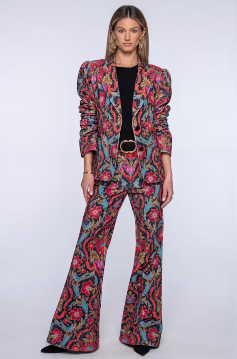 El358338 Damask Print Pants
