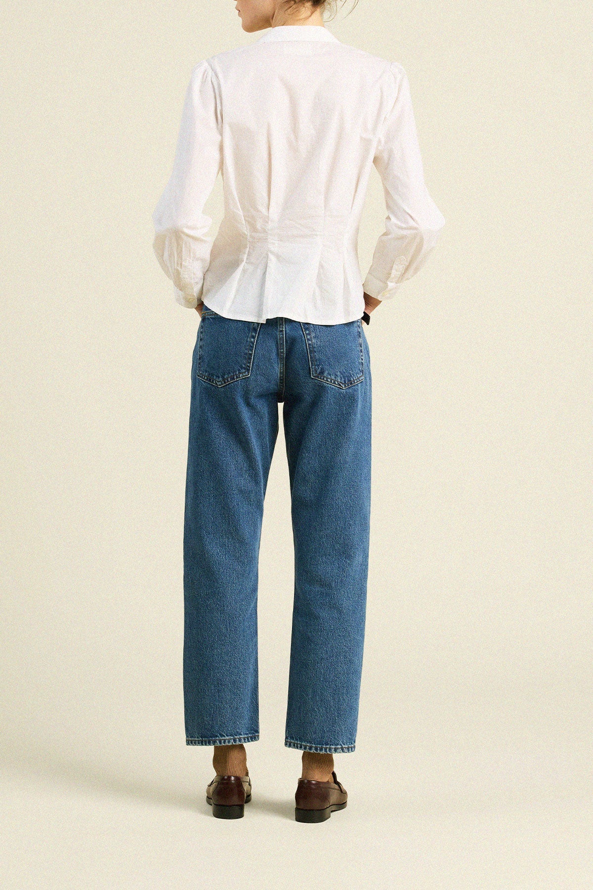 Tr1505 White Poplin Top