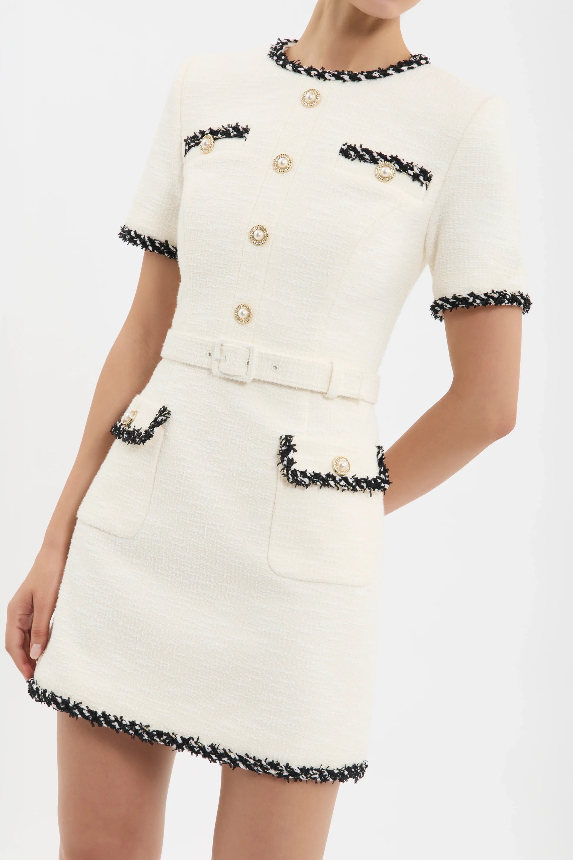 Re1761 Jacquie Tweed Mini Dress
