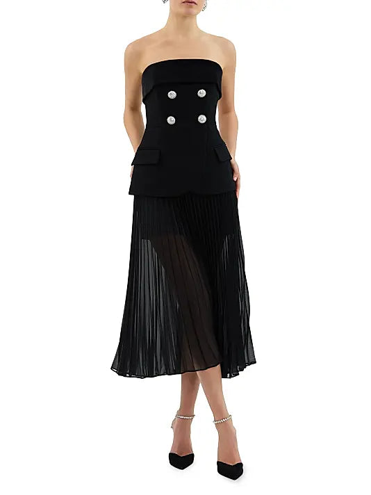 Re1871 Celia Strapless Midi Dress