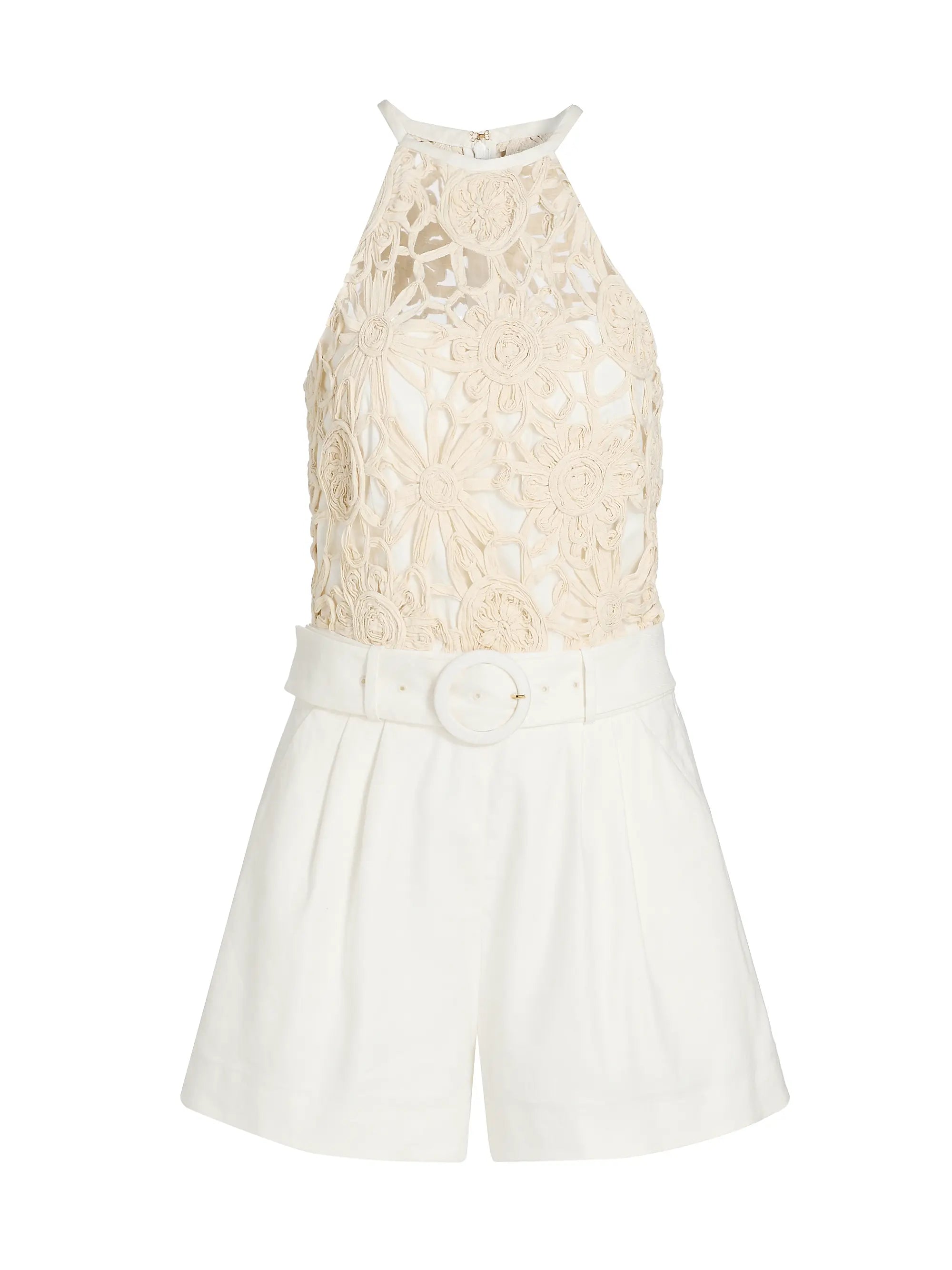 Ra5018 Textured Halter Romper