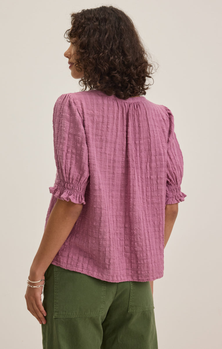 Vebonita Mauve Smock Sleeve Top