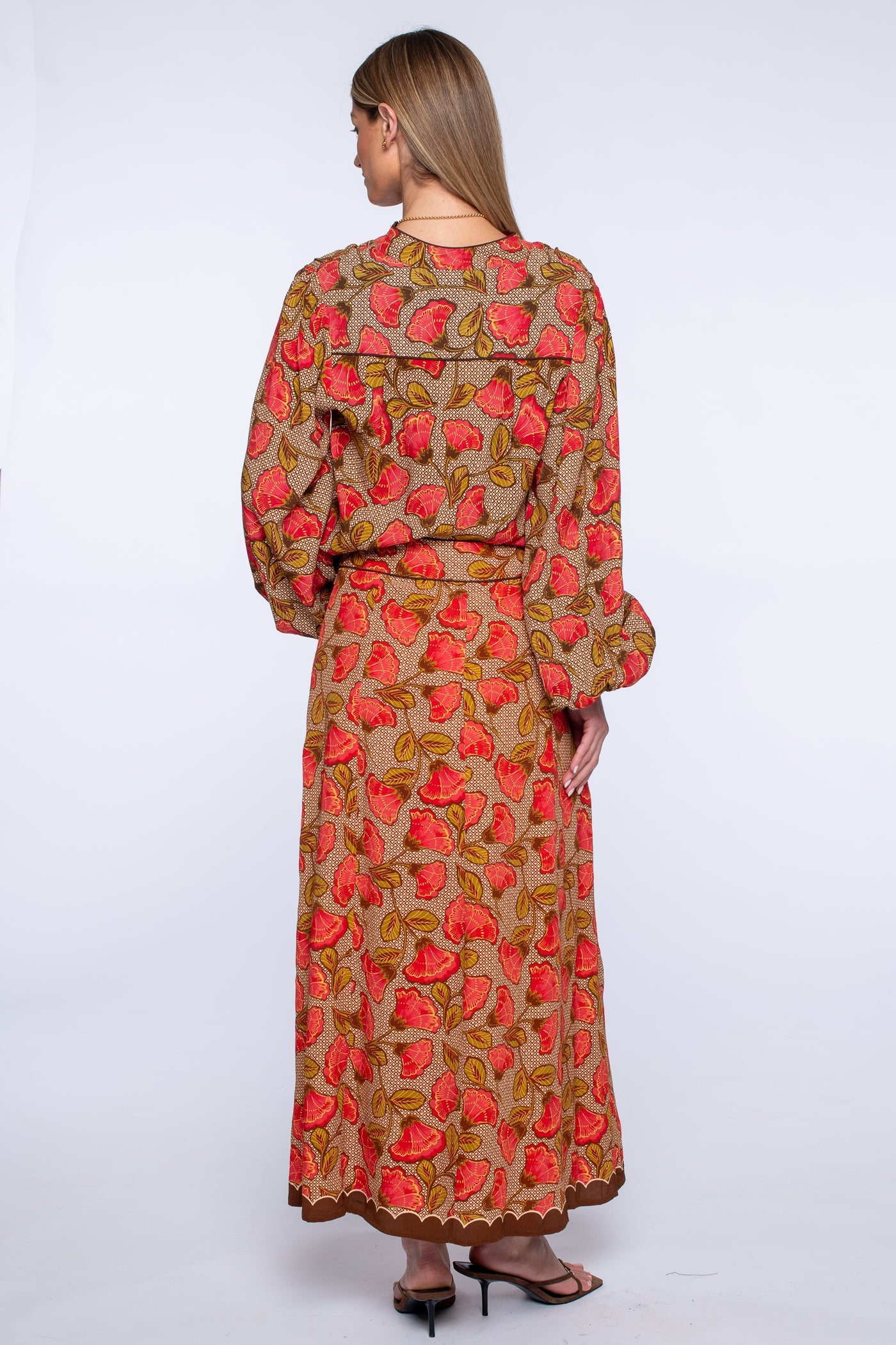 El2793 Floral Fan Blouse