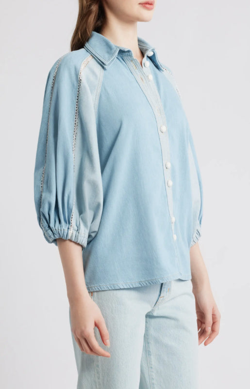 Fa351068 Two Tone Denim Top