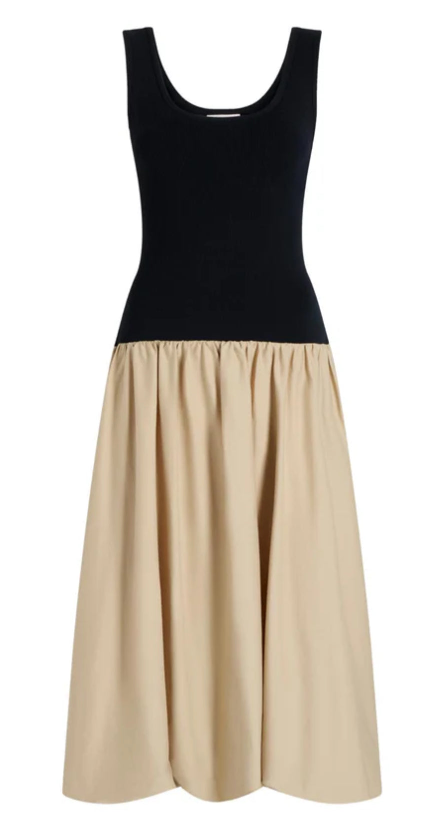 Cizk8202 Two Tone Midi Dress