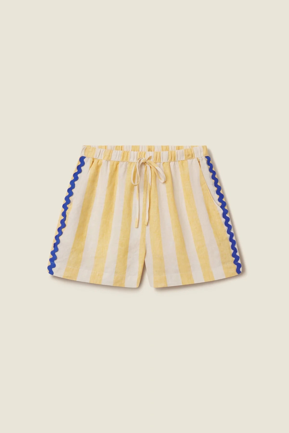 Trw1476 Yellow Stripe Shorts