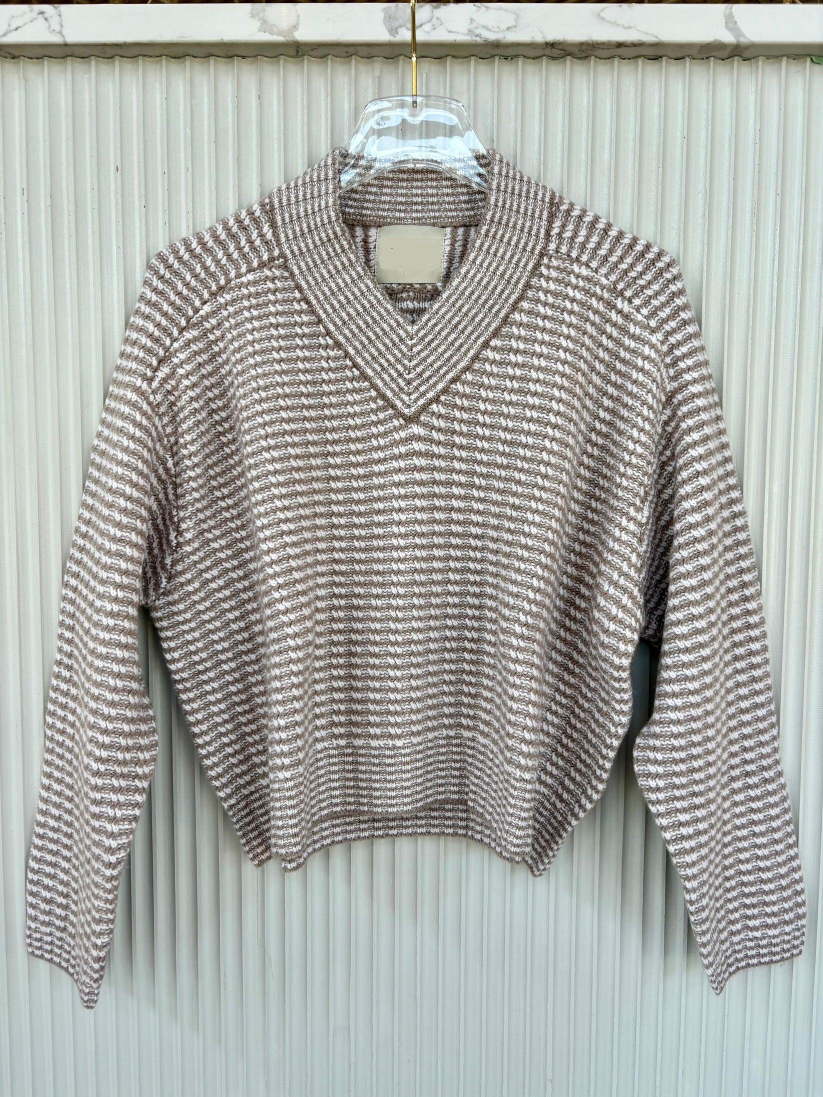 Ju1010 Crop Rick Rack Sweater