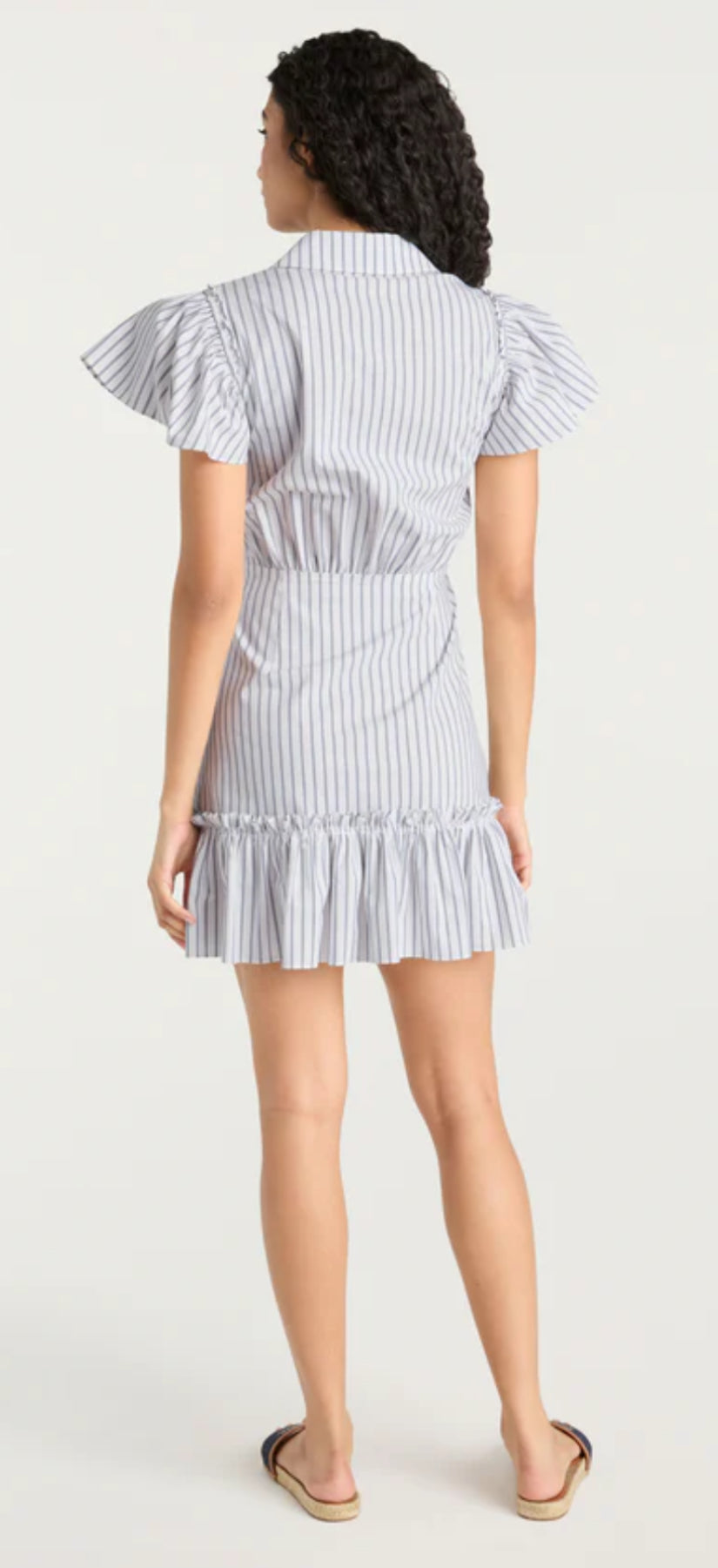 Cizd9723 Striped Wrap Dress