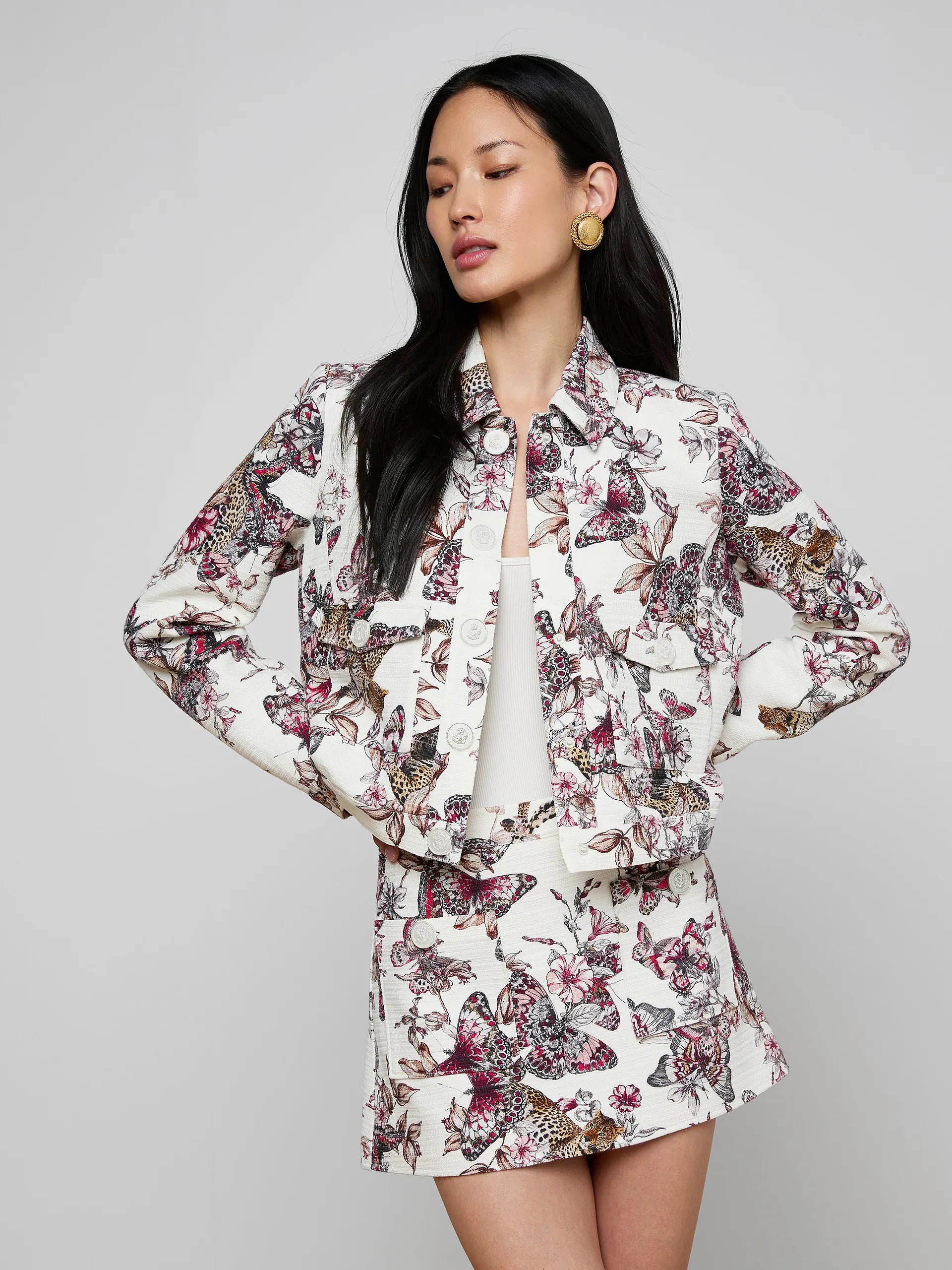 La10007 Butterfly Crop Jacket