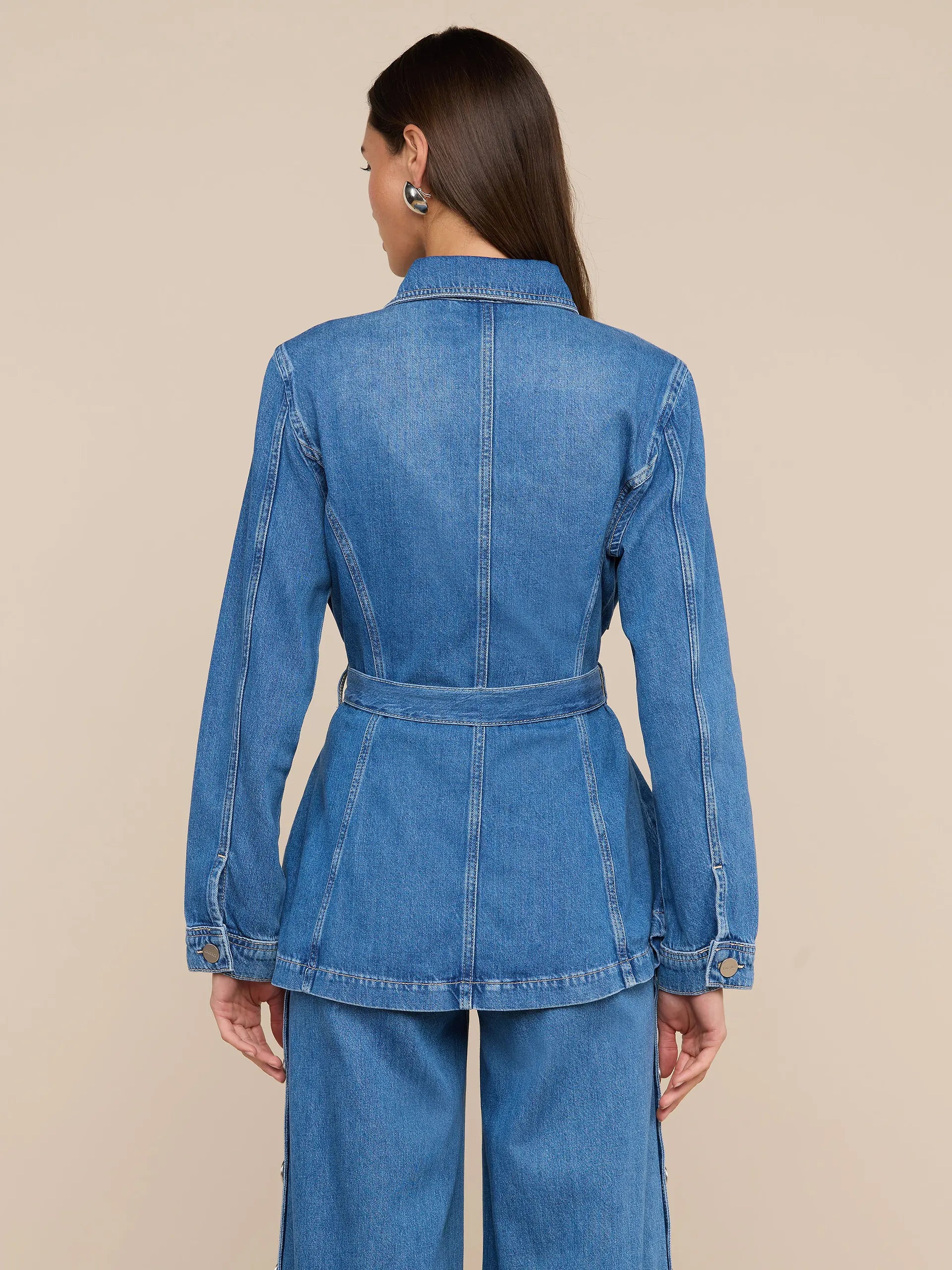 La10066 Denim Safari Jacket