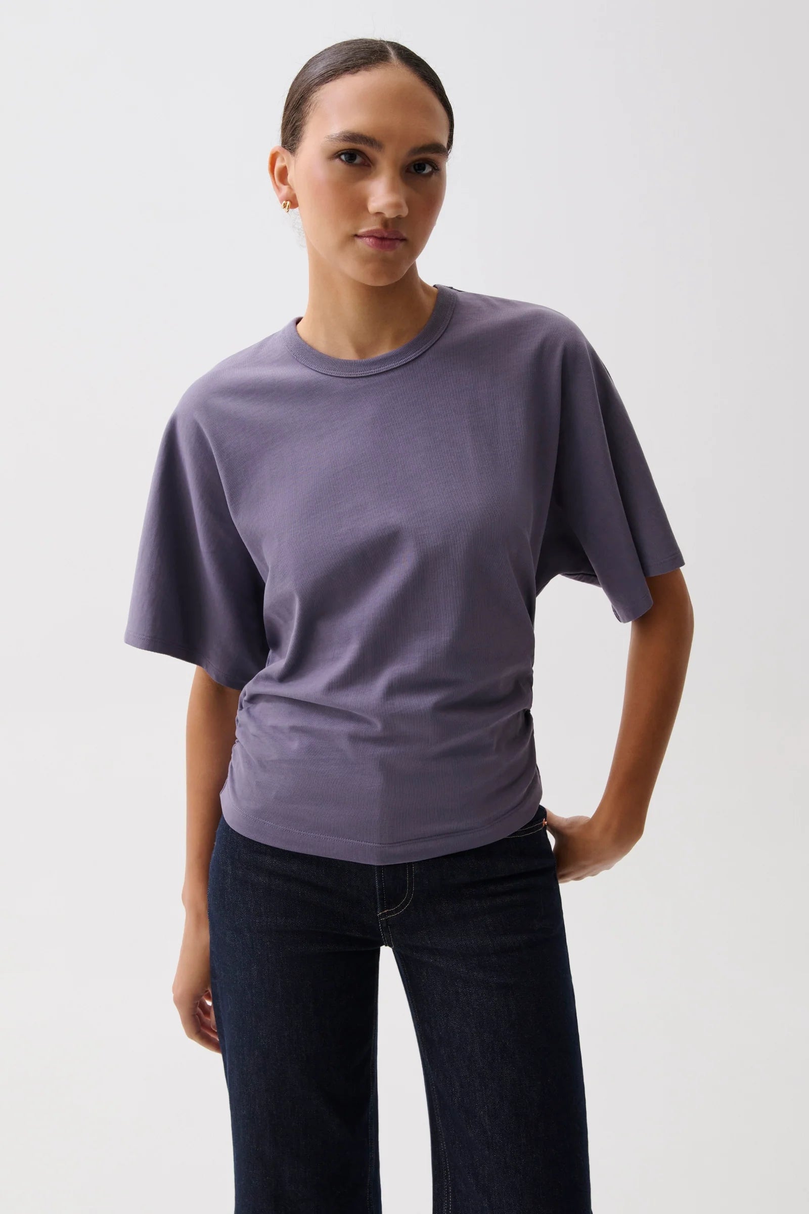 Pi51010 Purple Cinched Tee