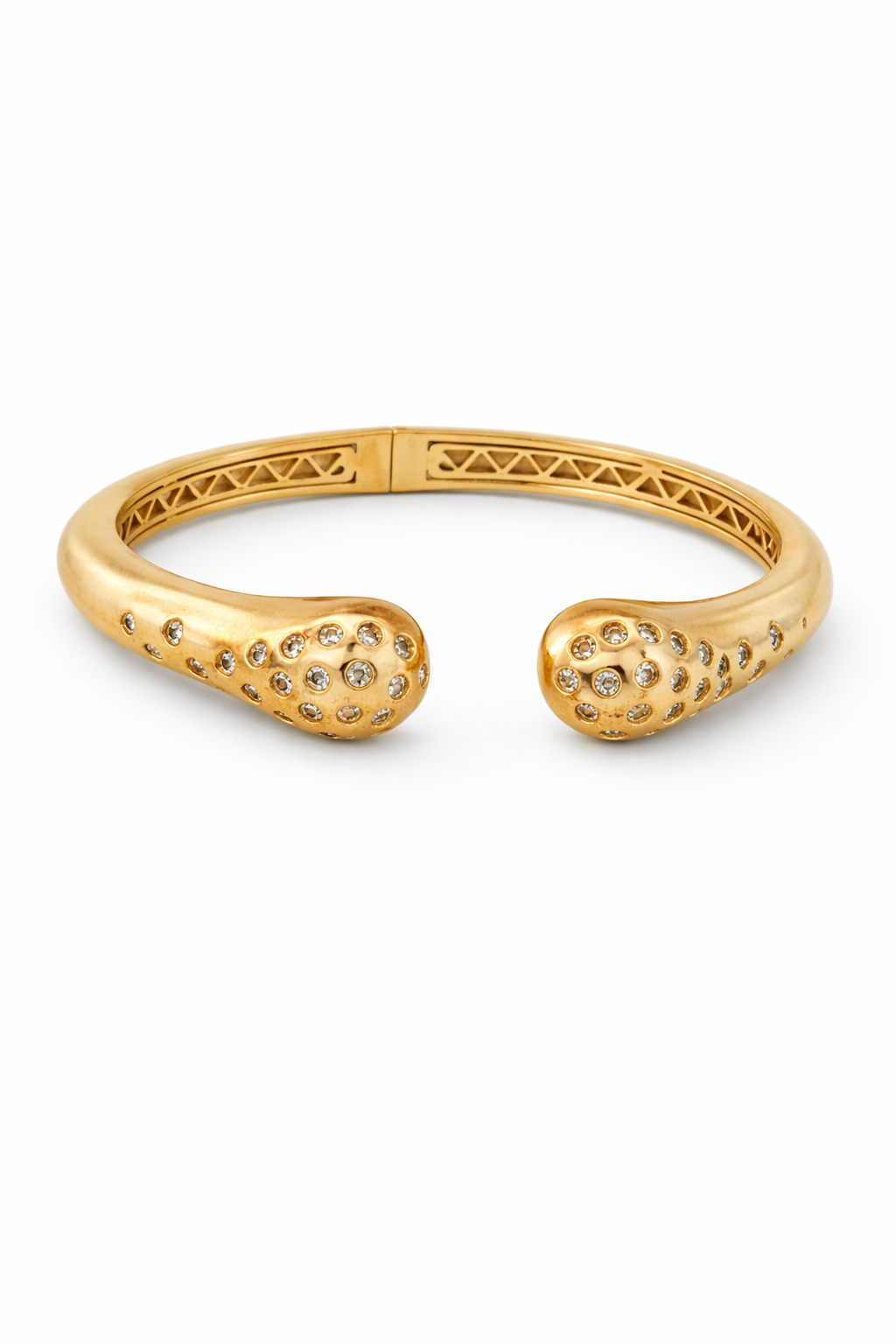 Bu1286 Scattered CZ Hinge Bracelet