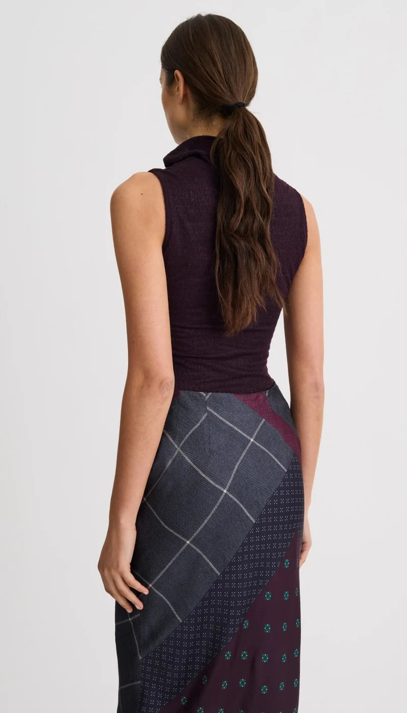 Sm26027 Cowl Neck Knit Shell