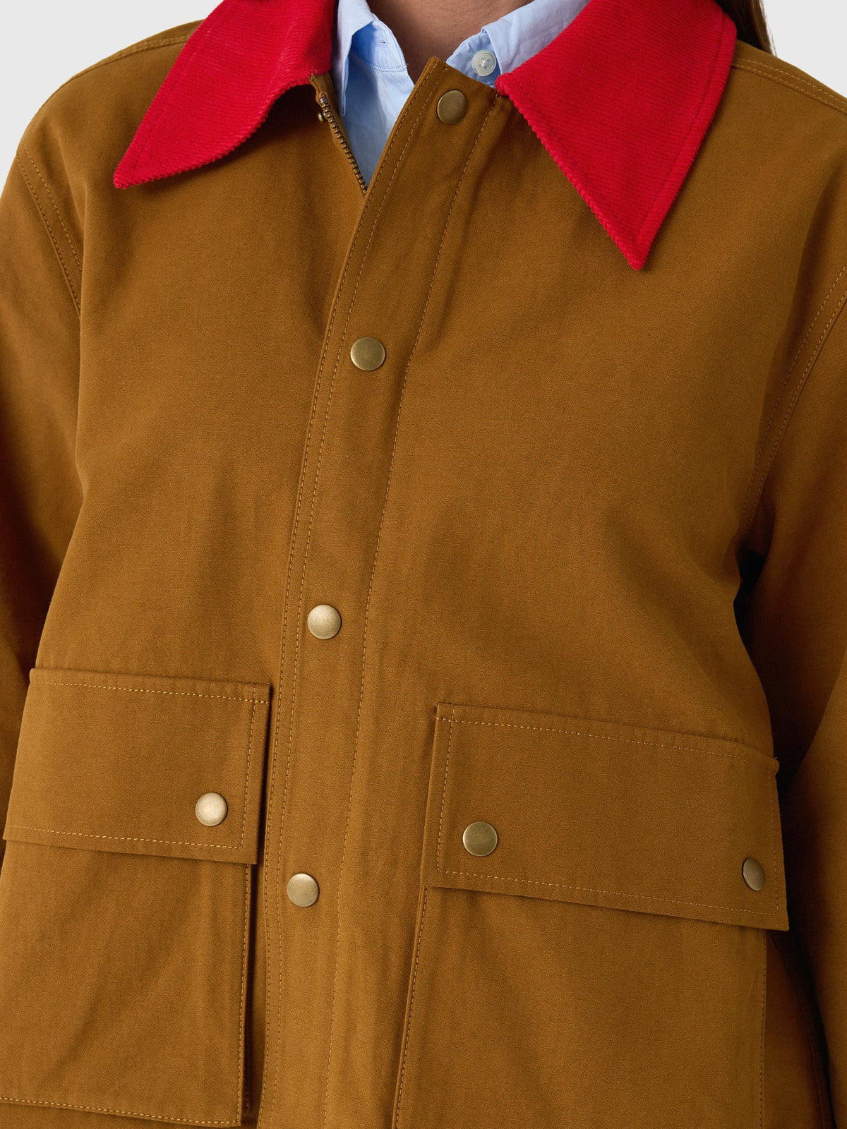Th5028 Contrast Collar Jacket