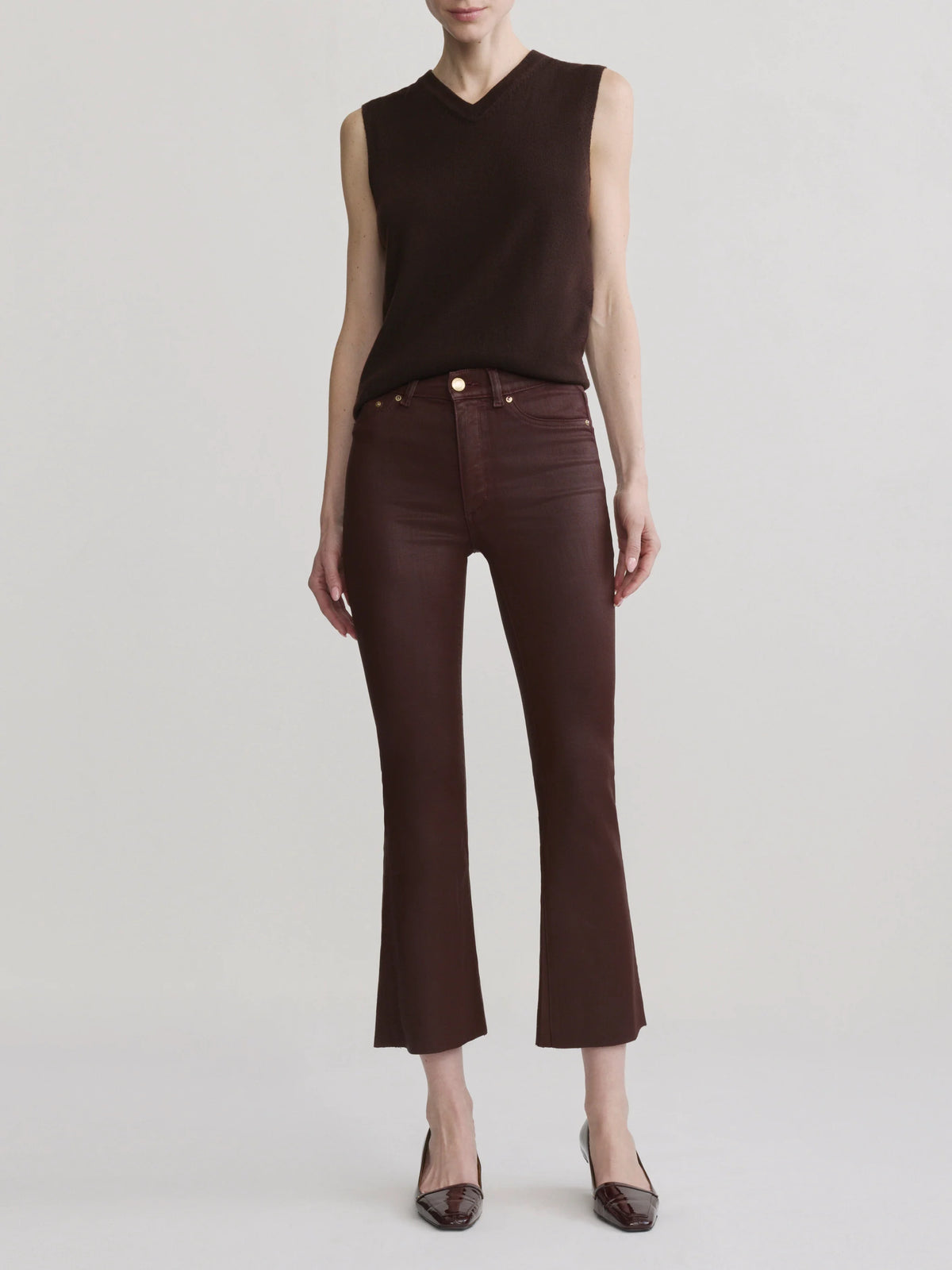Dl14463 Bridget Crop Bootcut - Rouge Coated