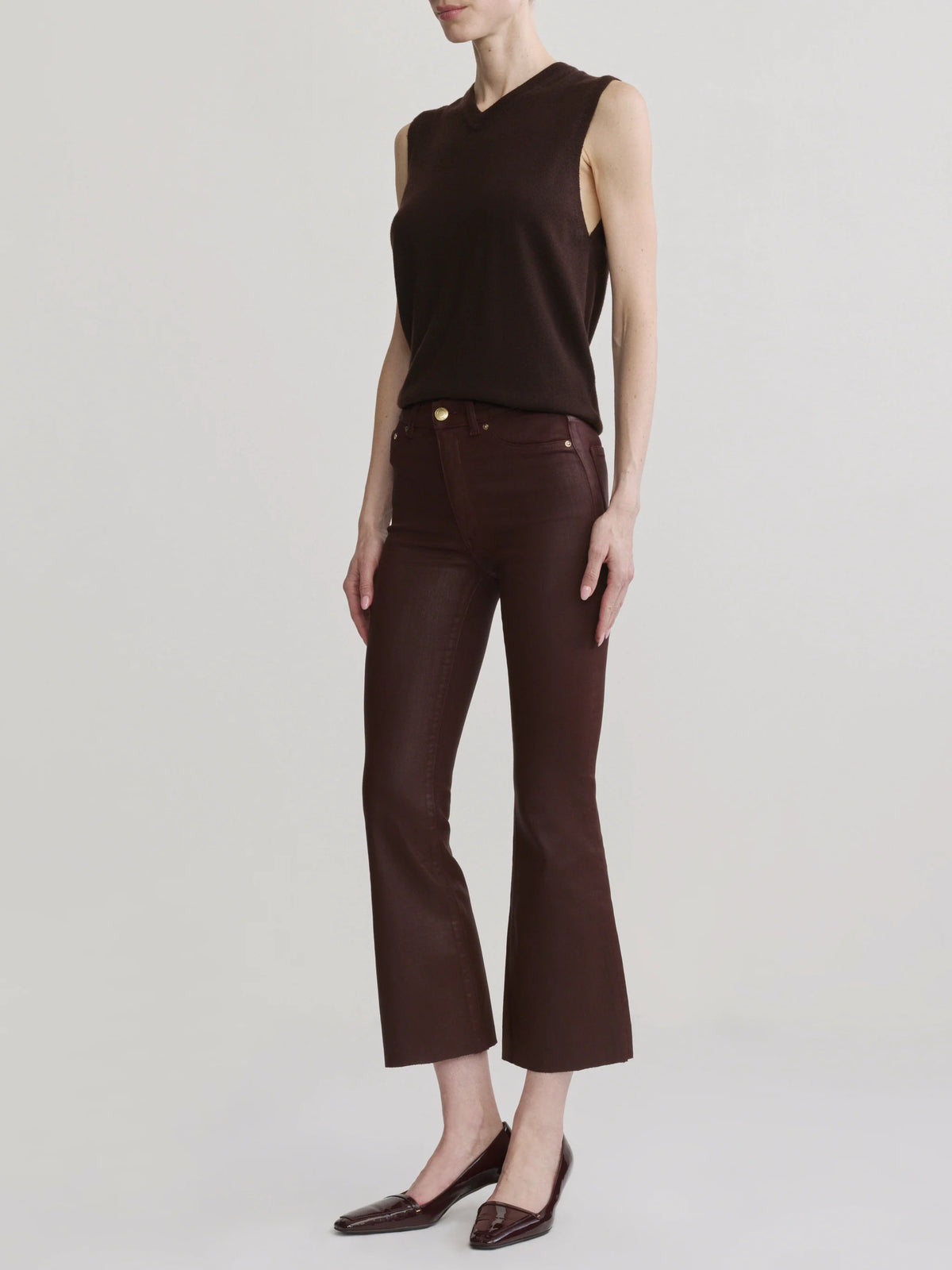Dl14463 Bridget Crop Bootcut - Rouge Coated