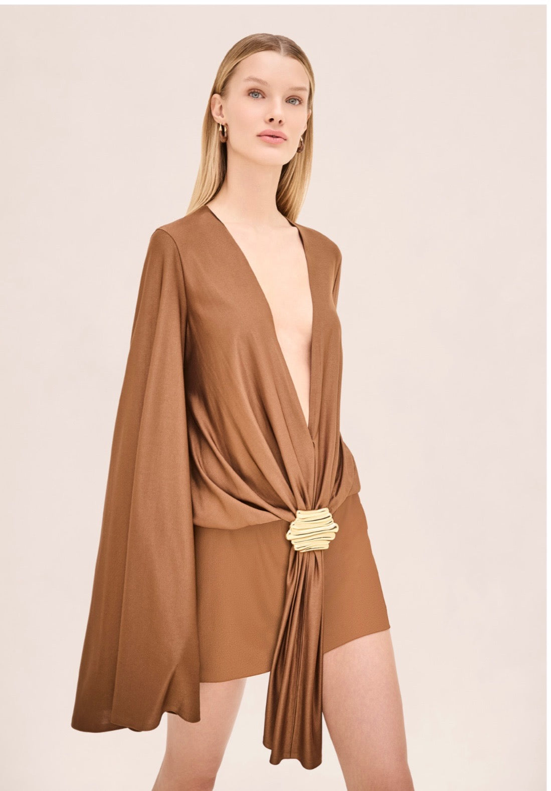 Al1114 Syros Mocha Mini Dress