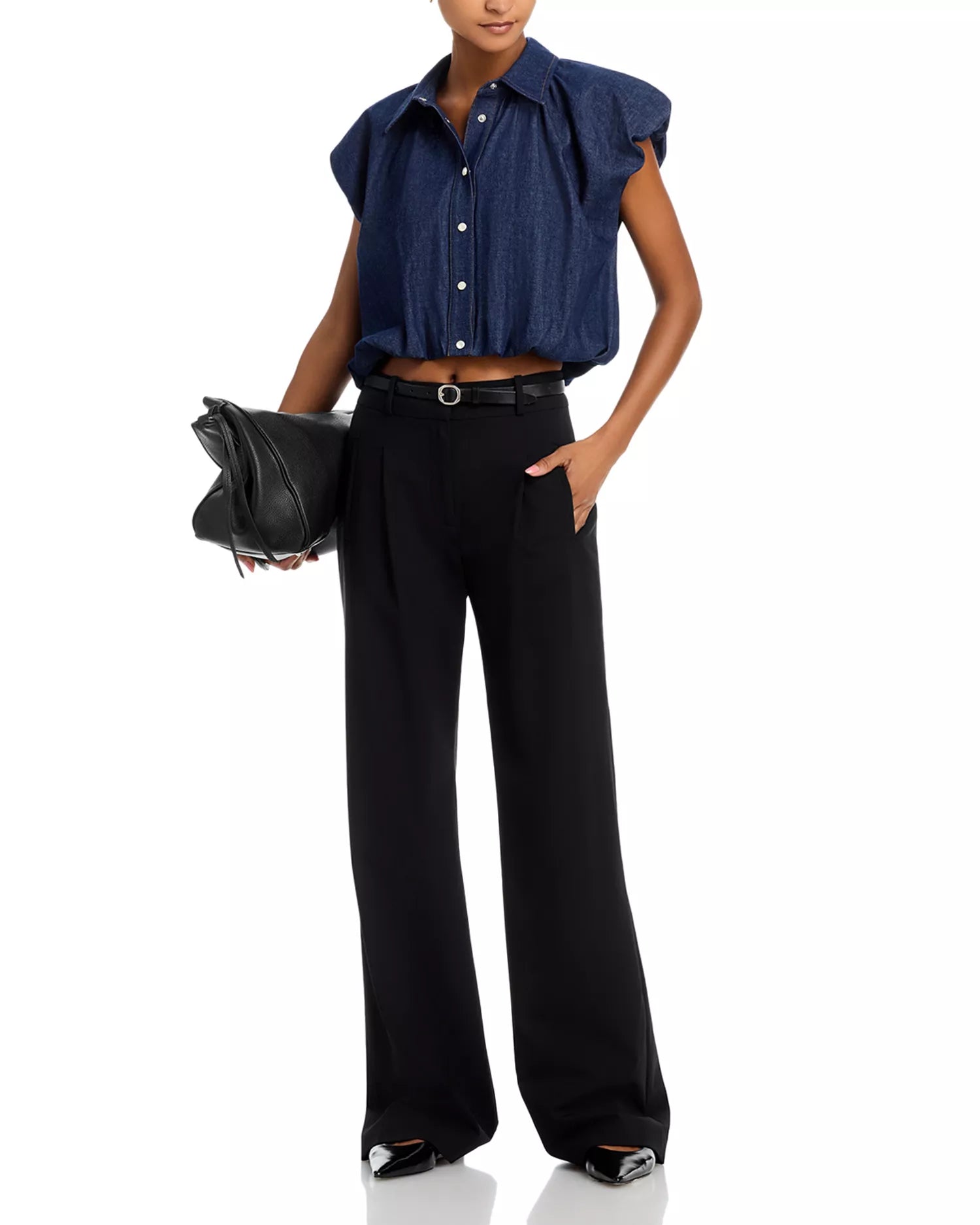 Fr0808 Denim Shell Top