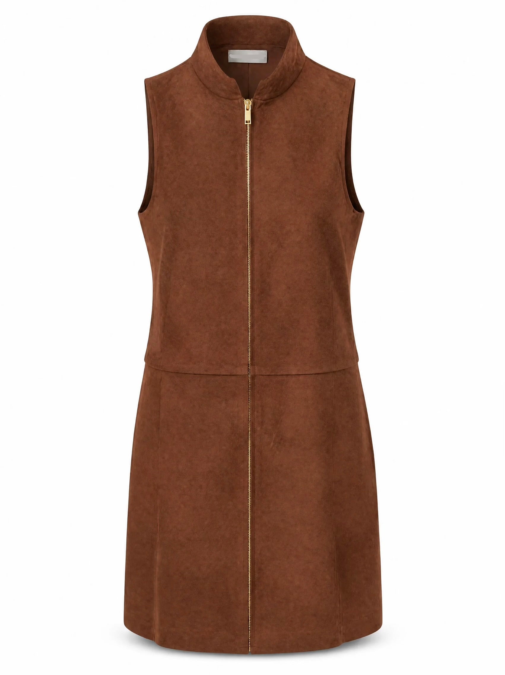 Ka33022 Copper Suede Mini Dress
