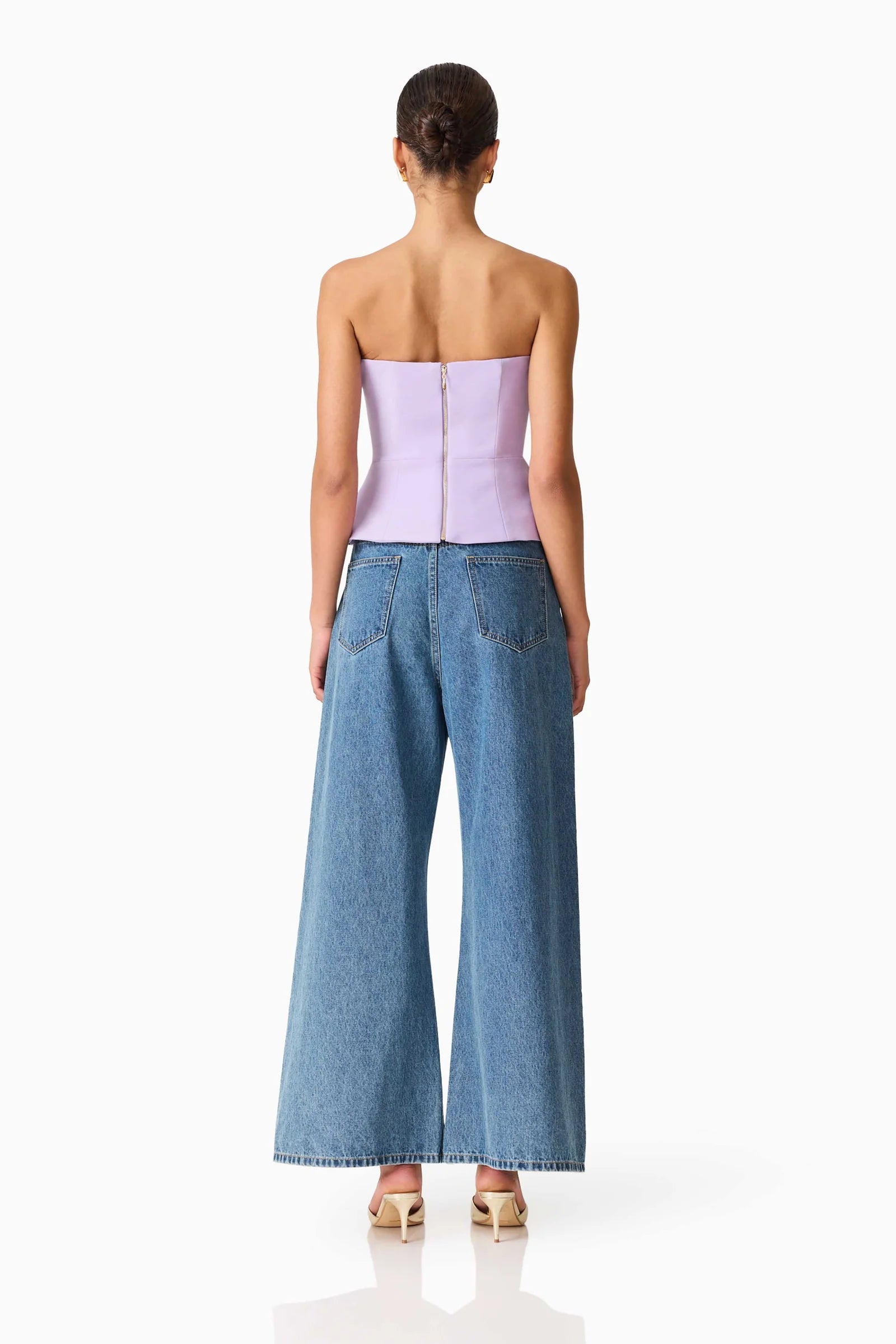 El2618 Lavender Strapless Top