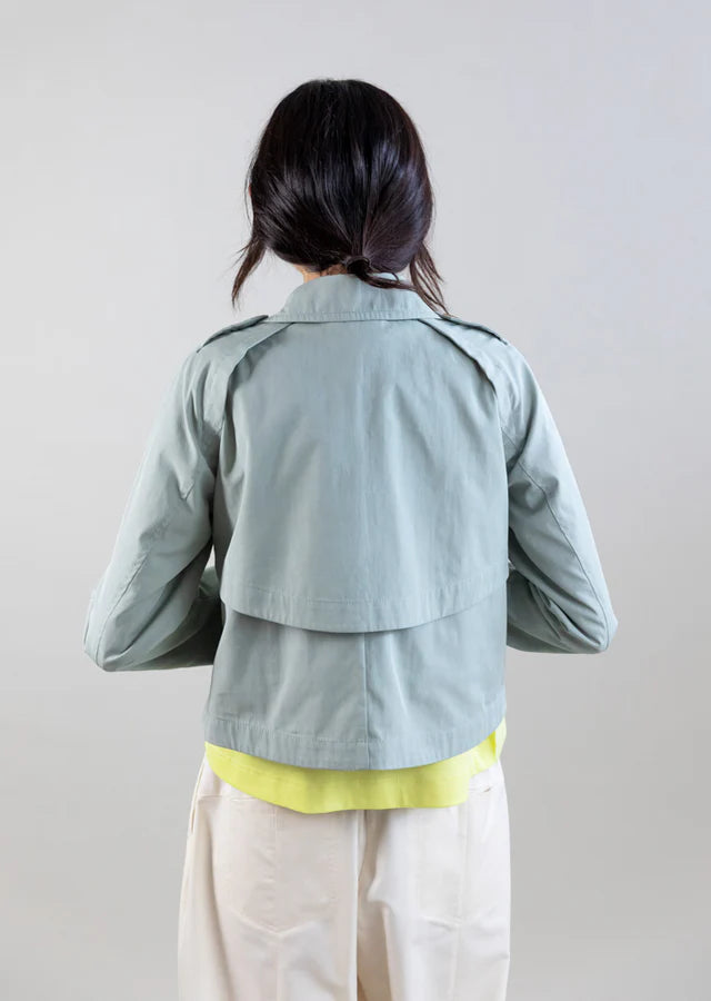 Ps2621 Ice Blue Crop Jacket