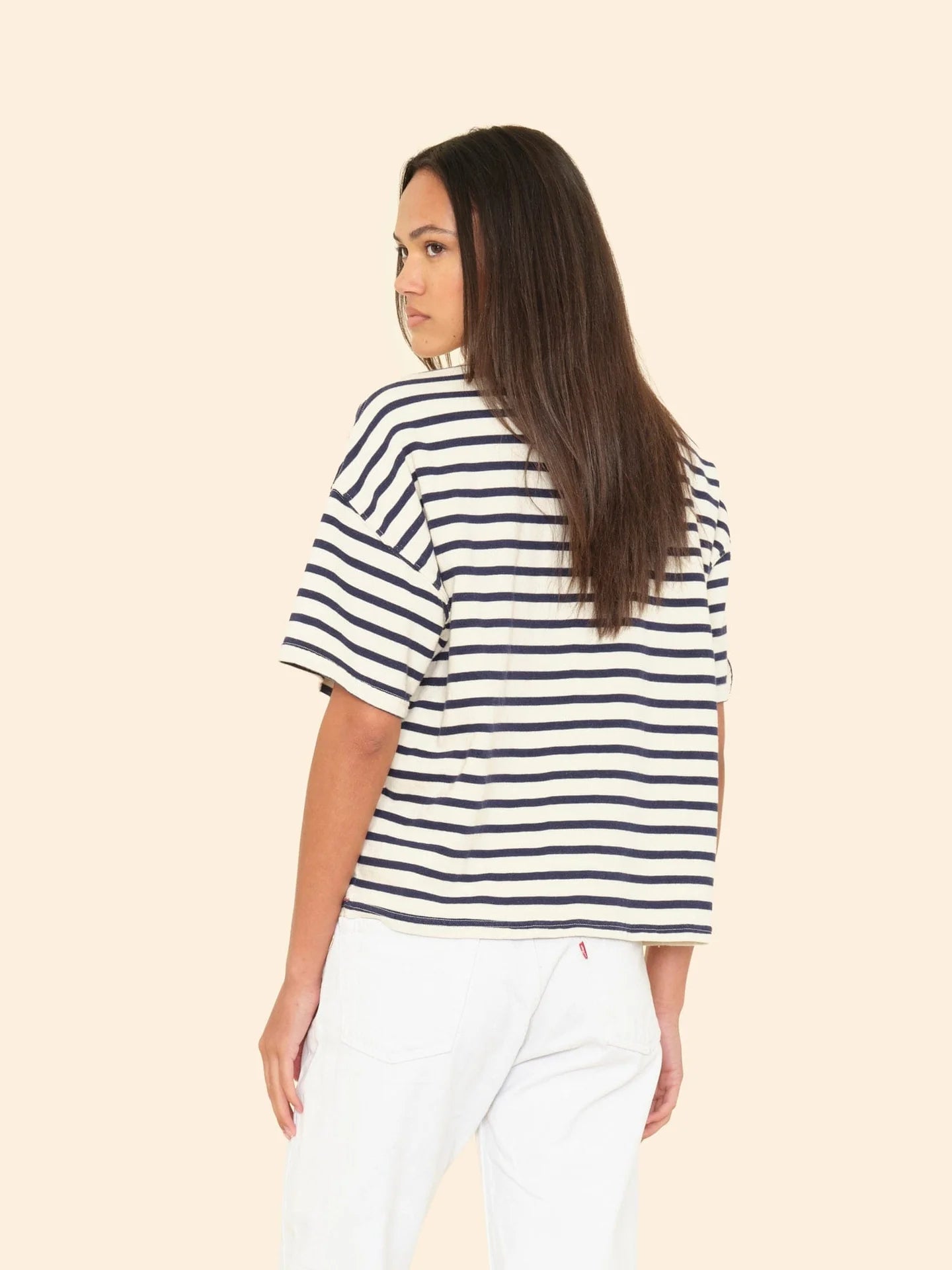 Xix6bst046 Stripe Tee