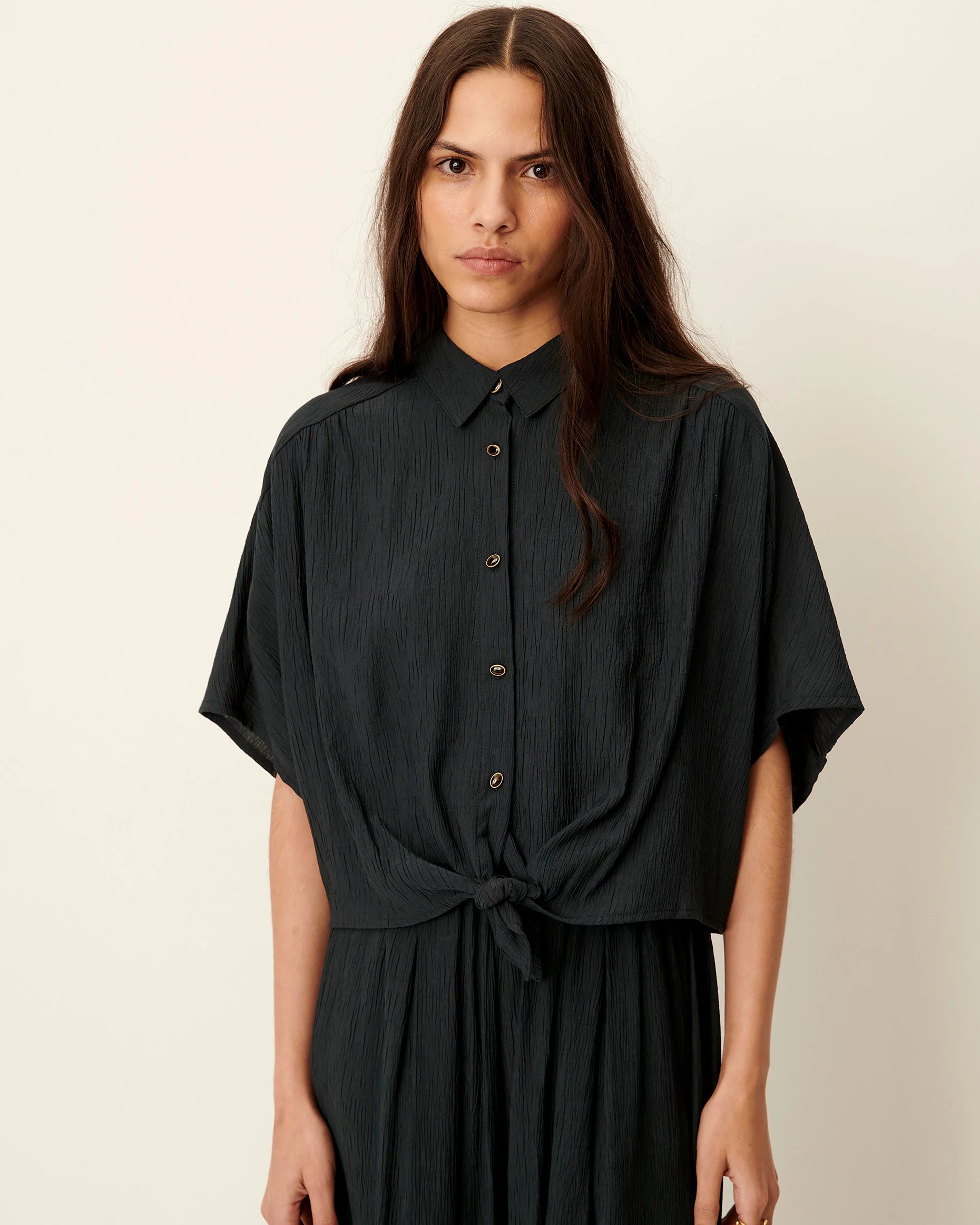 Se0023 Smoke Tie Front Top