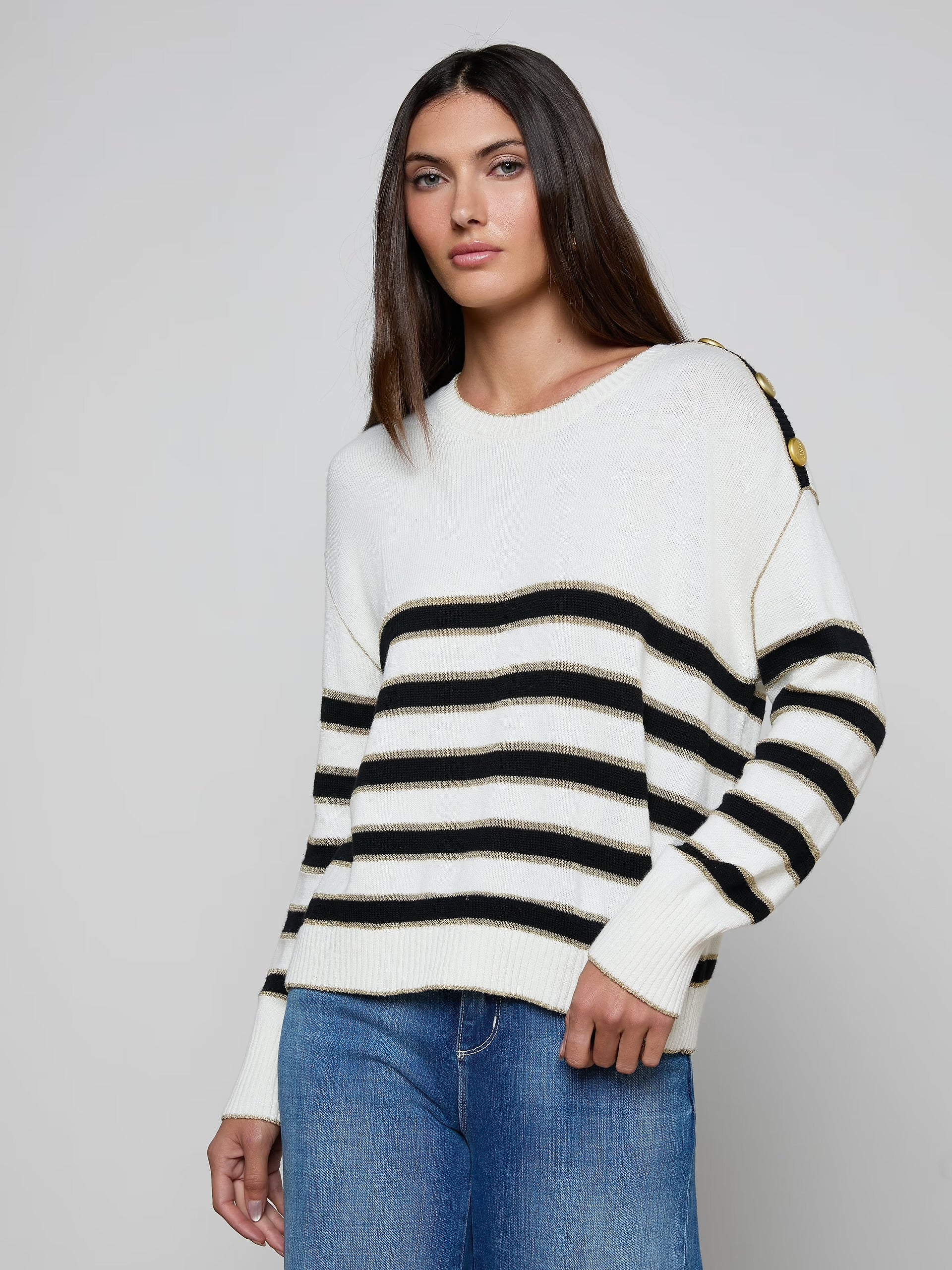 La80152 Bishop Striped Sweater