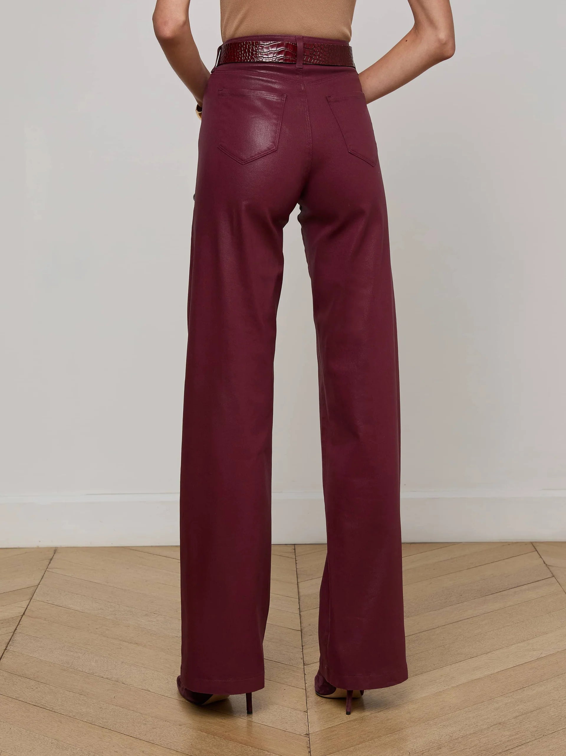 La2790 Clayton Wide Leg - Wine Coated
