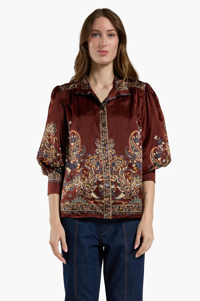 Chf140 Montana Rust Silky Blouse