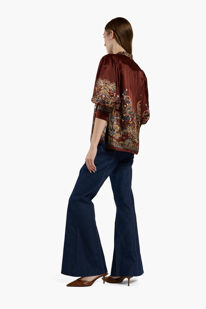 Chf140 Montana Rust Silky Blouse
