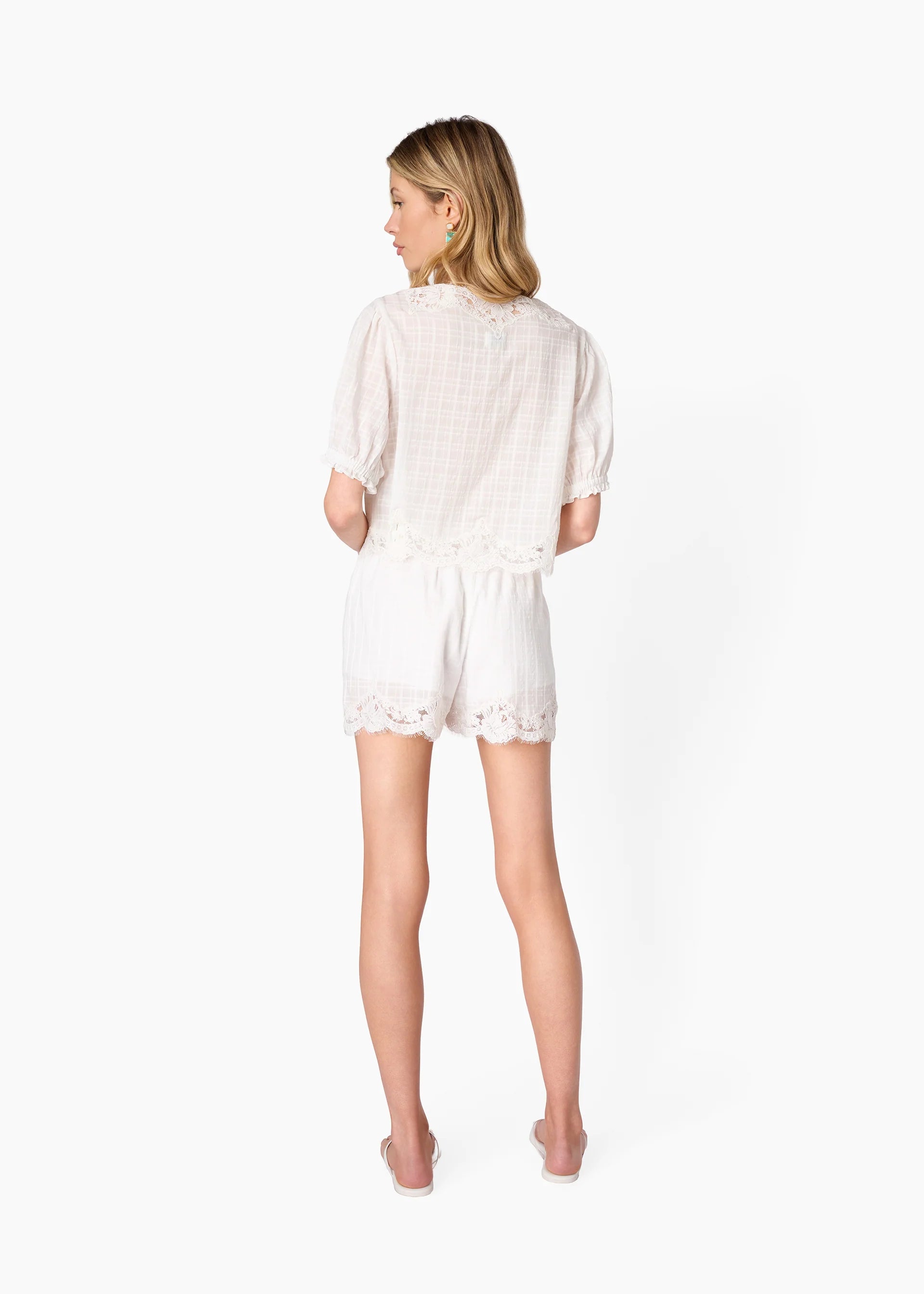 Cat05 White Lace Top