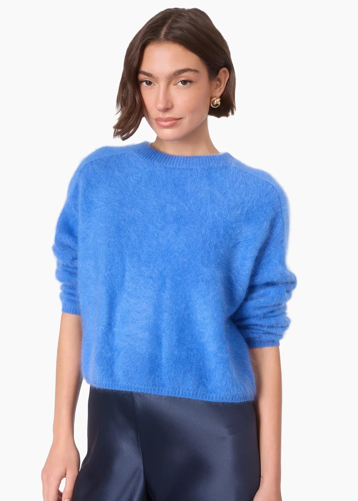 Cat09 Astral Blue Brushed Cashmere Sweater