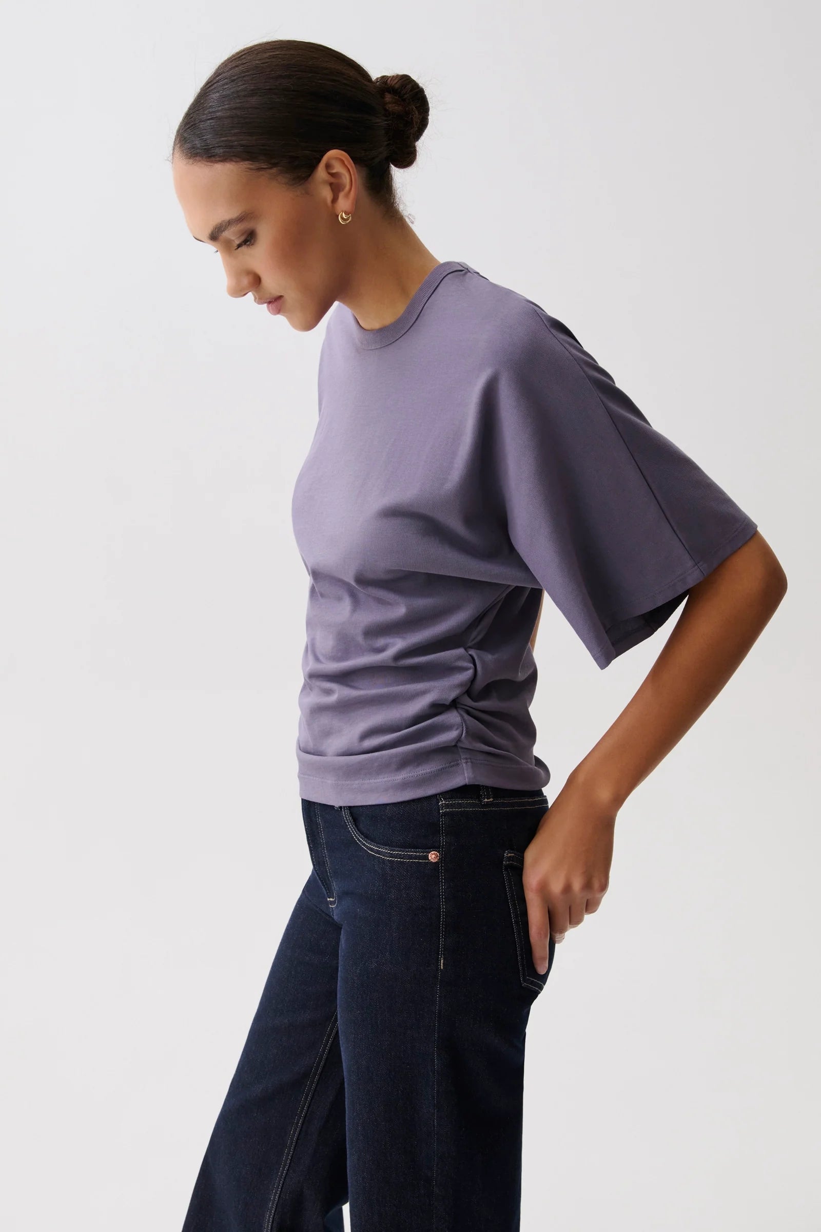 Pi51010 Purple Cinched Tee