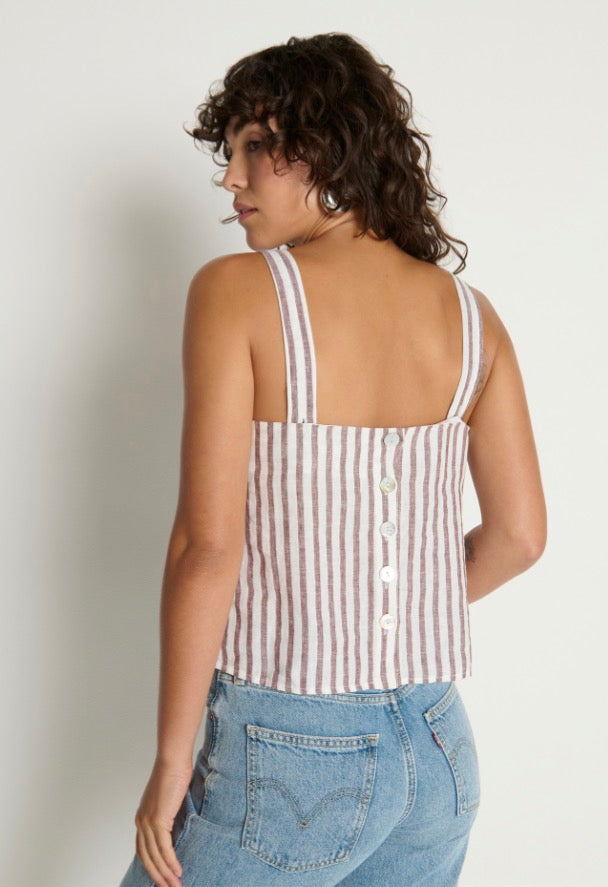 Na21404 Praline Stripe Linen Tank