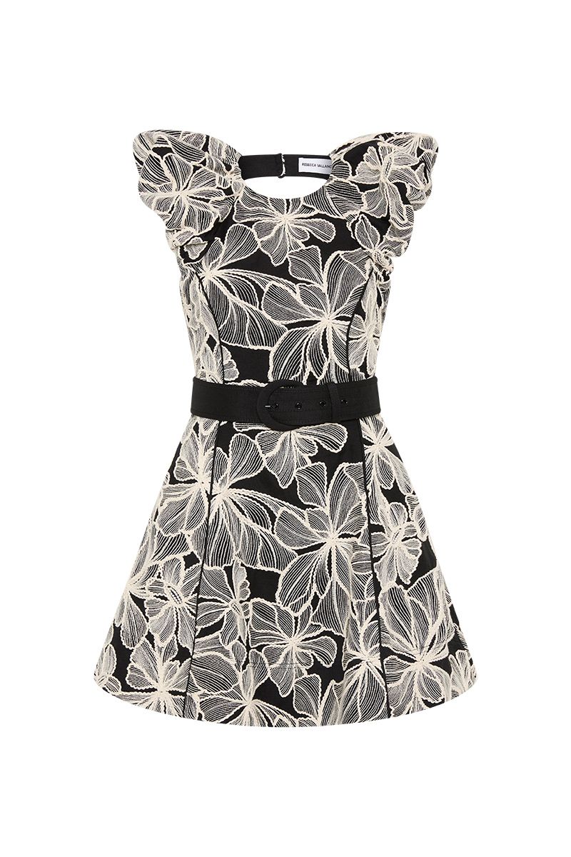 Re1581 Rebecca Vallance Embroidered Mini Dress