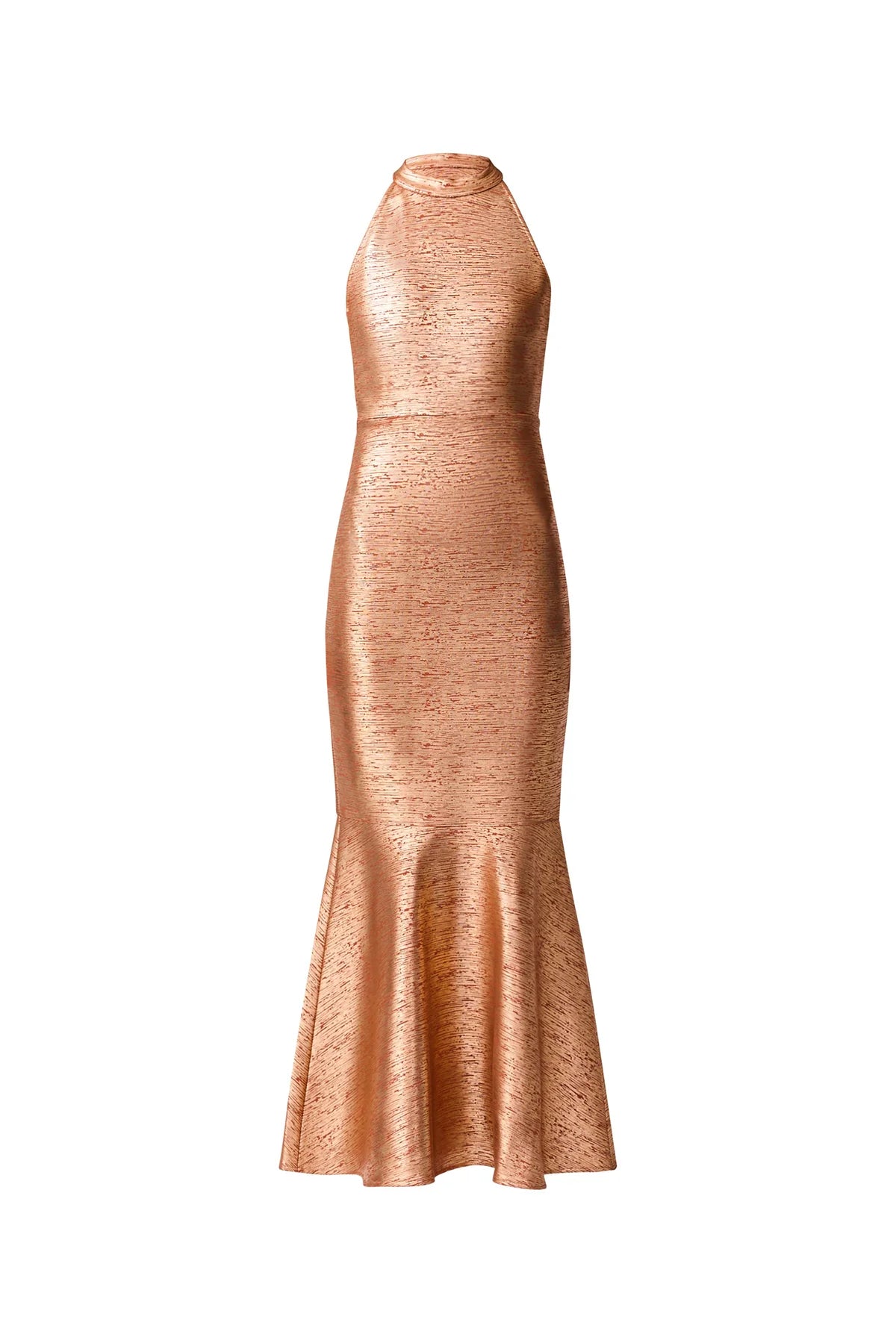 El2520 Rust Halter Gown