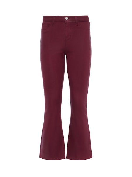La2714 Kendra Crop Flare - Deep Mauve Coated