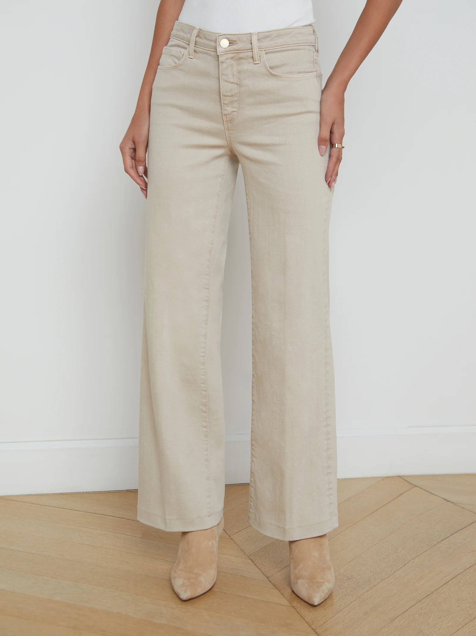 La2859 Scottie Wide Leg Jean - Biscuit