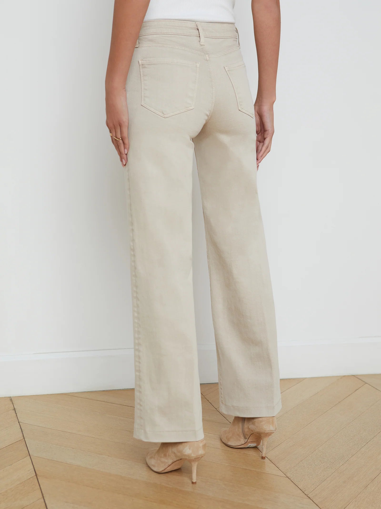 La2859 Scottie Wide Leg Jean - Biscuit
