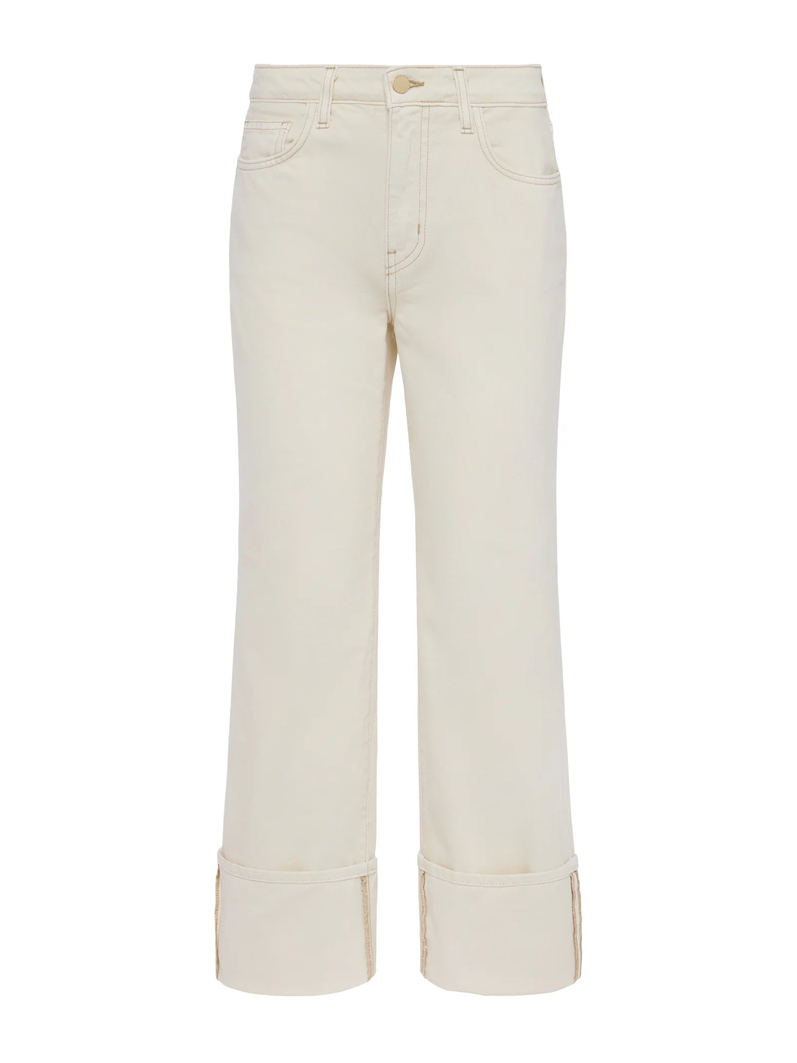 La2915 Leighton Cuffed Crop Jean - Macadamia