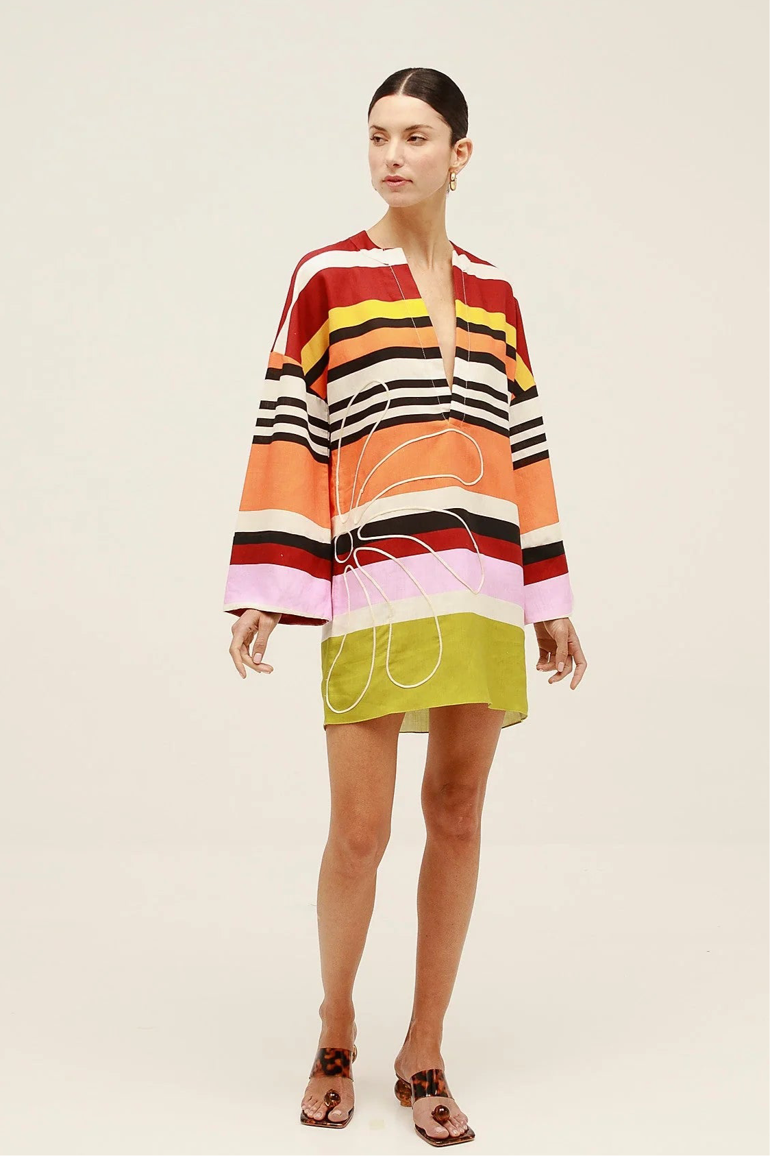 Ca415 Striped Tunic Dress