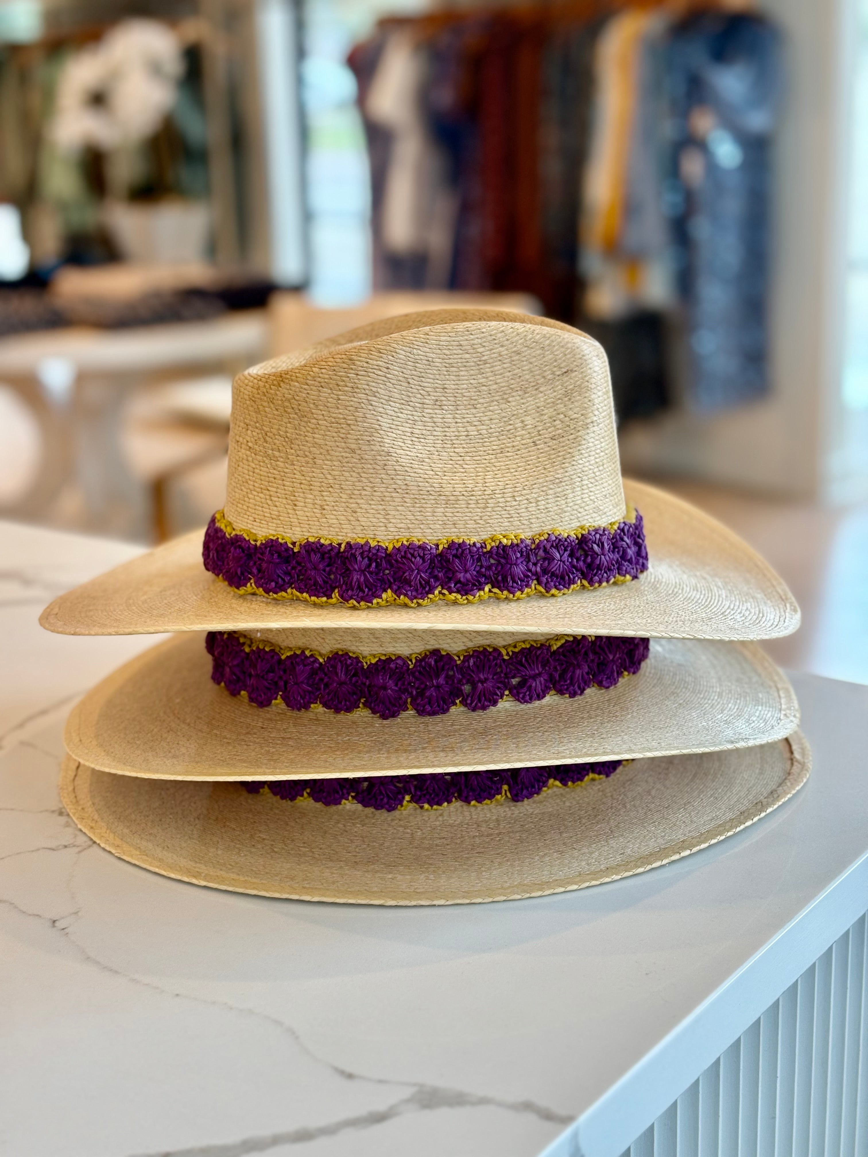 Ba700 Flared Brin Hat - Purple/Gold