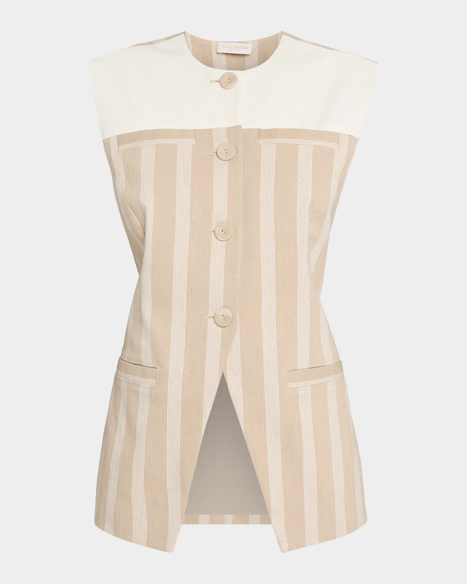 Raa4003 Sandstone Stripe Vest