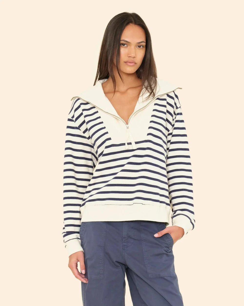 Xix6bst047 Stripe Sweatshirt