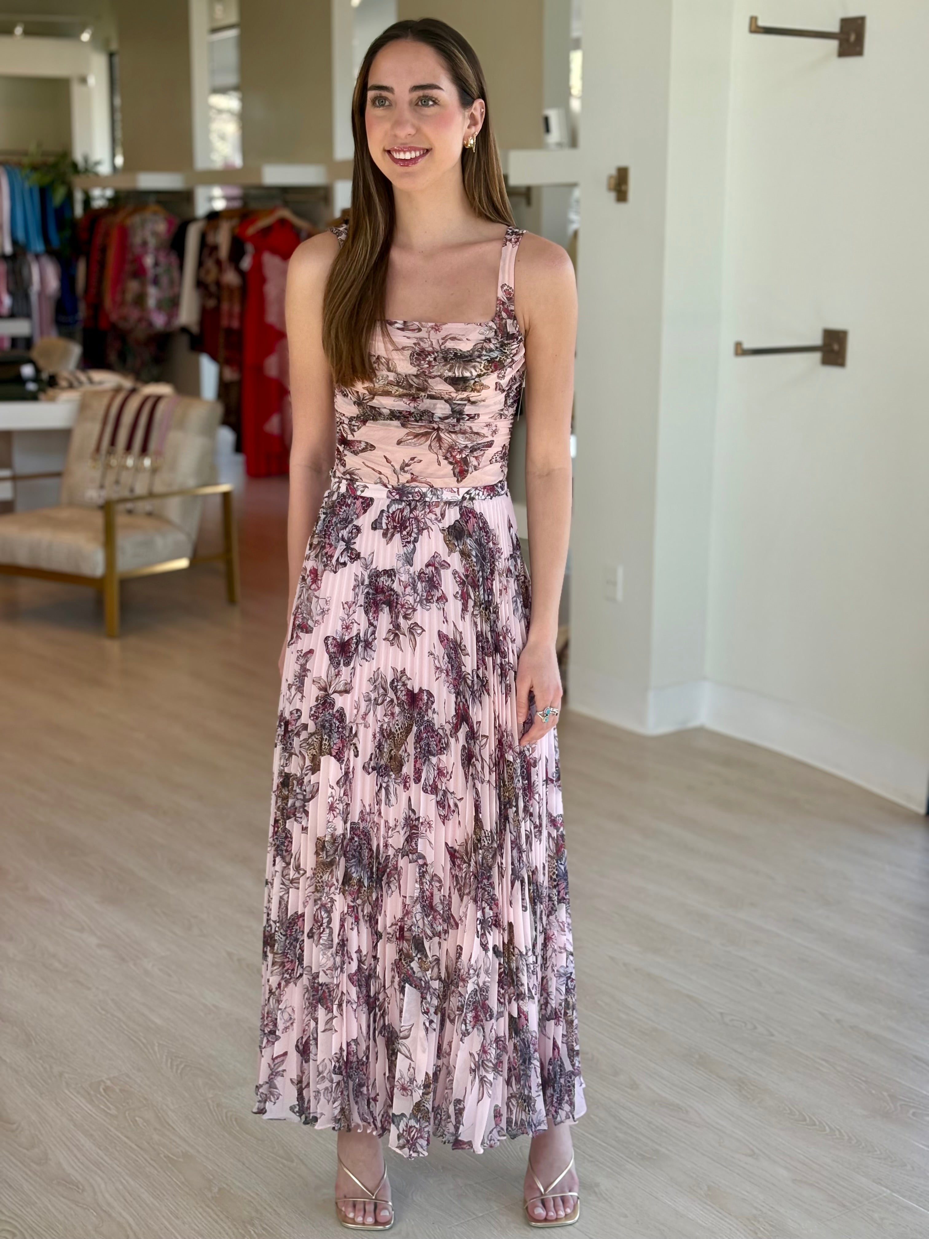 La3413 Butterfly Maxi Skirt