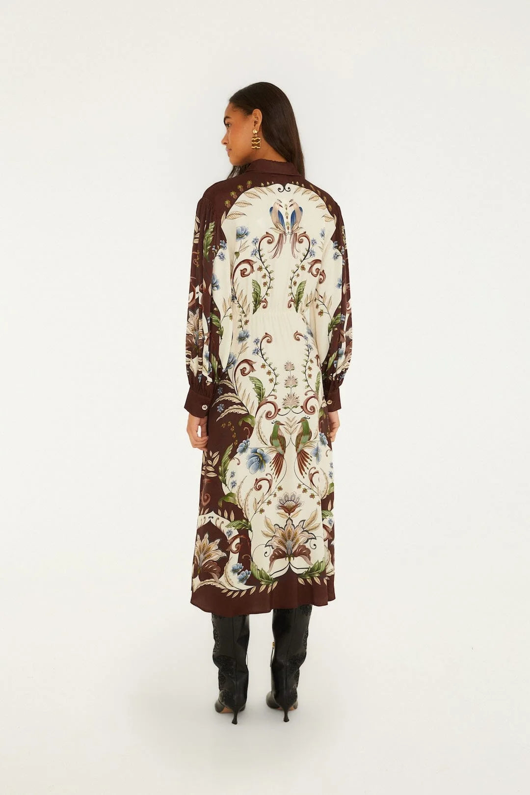 Fa368964 Tie Front Midi Dress