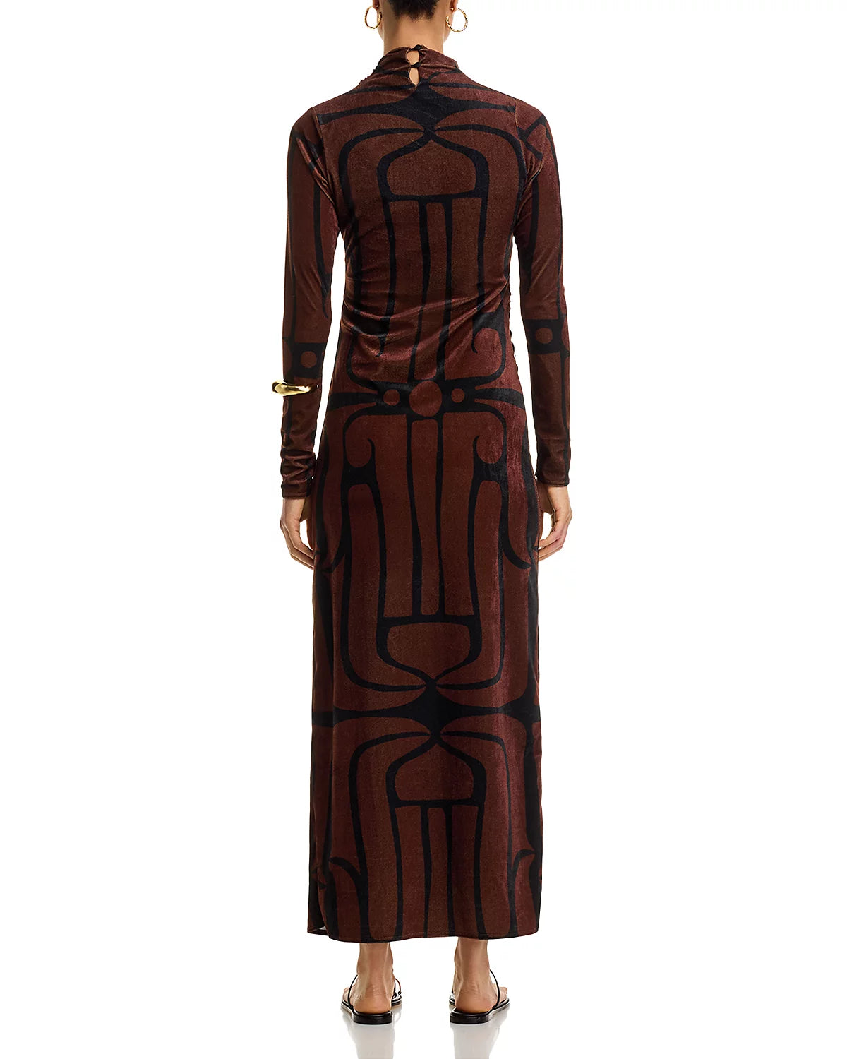 Ca568 Velvet Midi Dress